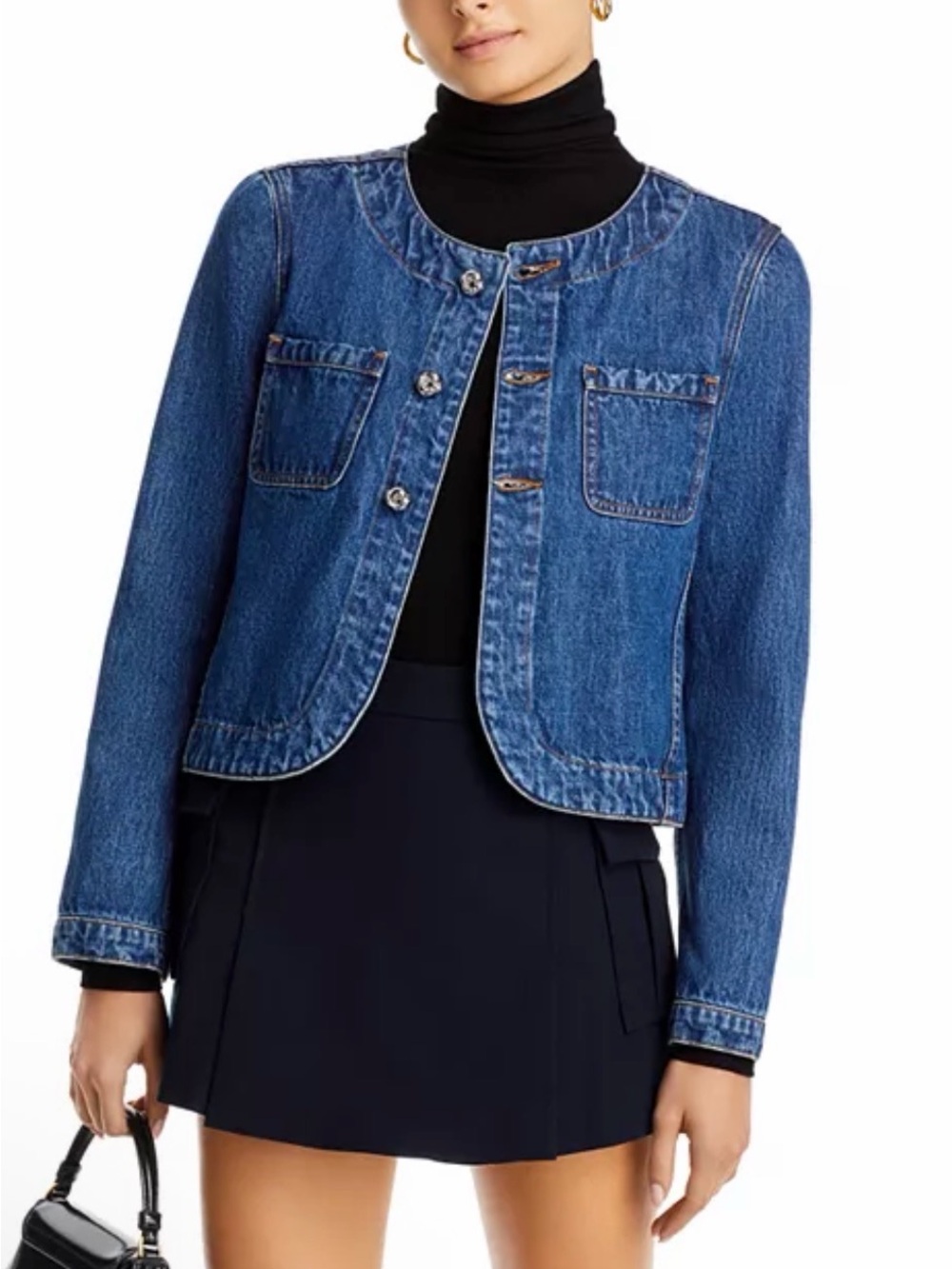 Derek Lam 10 Crosby Mimi Indoor Denim Jacket Size Small